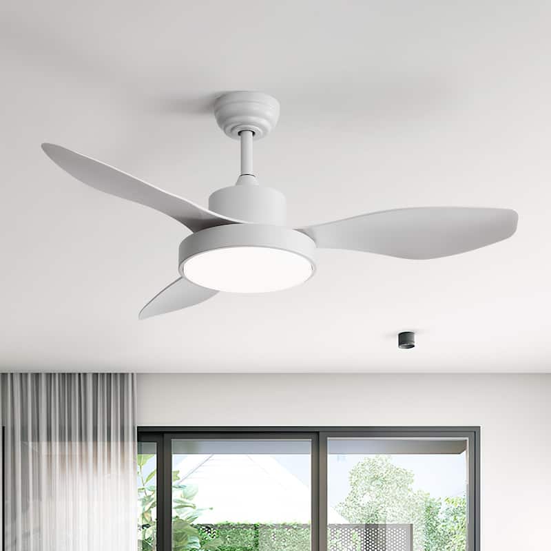 47" Modern Dimmable LED Ceiling Fan with Light and Remote