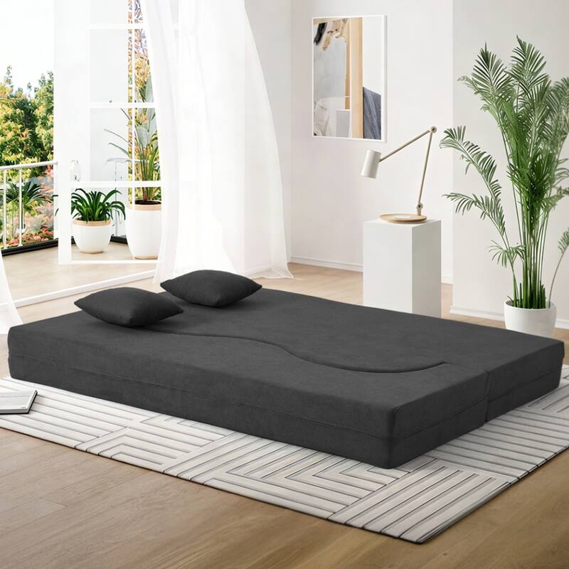 Convertible Folding Sofa Bed with High-Density Foam for Living Room, Guest Room, and Bedroom