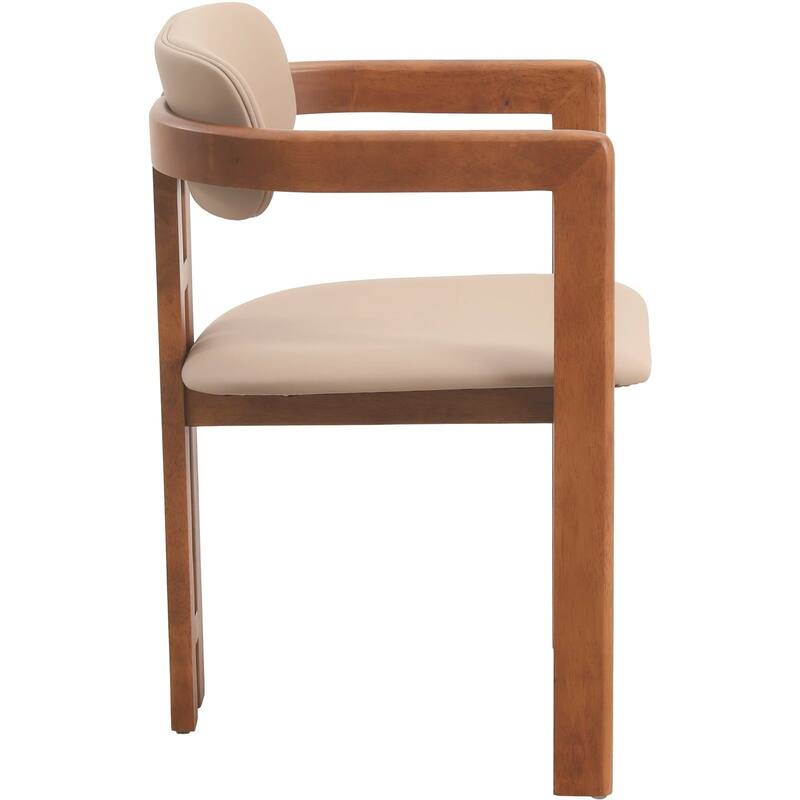 Velo Solid Wood Dining Chair Open Back Modern Accent Side Armchair