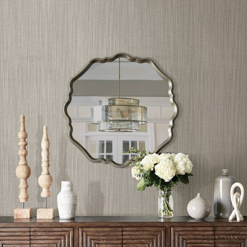 Volantis Grey Textured Stripe Wallpaper