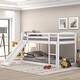 preview thumbnail 1 of 14, Pine Wood Twin Bunk Bed, Convertible Slide, Sturdy Ladder, Safe Design White