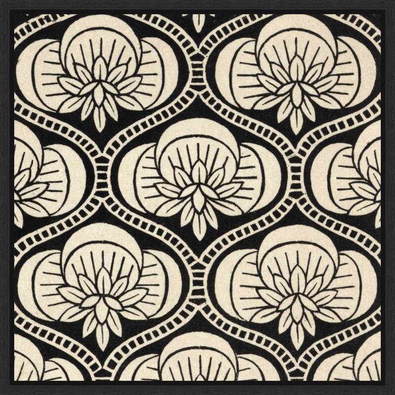 Ornamental Tile Motif No. 1 by Vision Studio (22 x 22 in.), Framed Canvas Wall Art Print