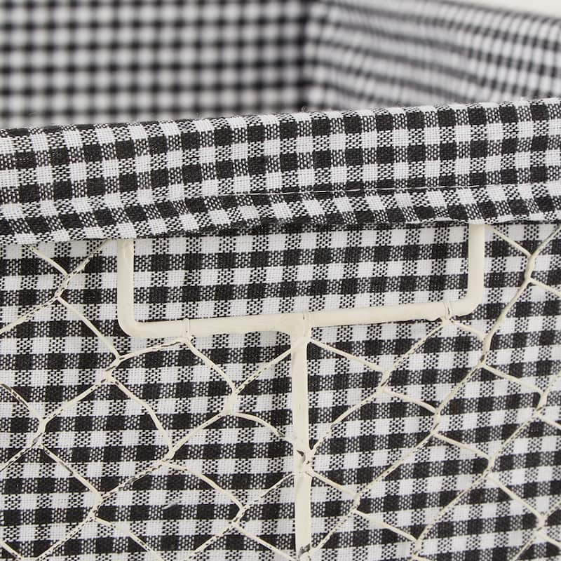 Antique White Chicken Wire Lemon Print Liner Basket (Set of 2) Medium