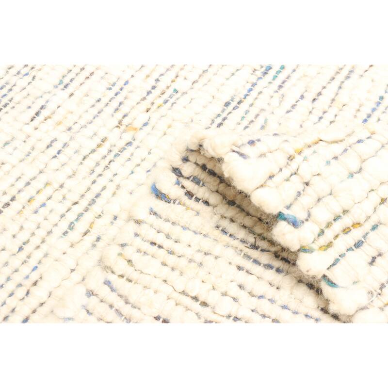 ECARPETGALLERY Braid weave Sienna Cream Wool Rug - 4'11 x 7'11