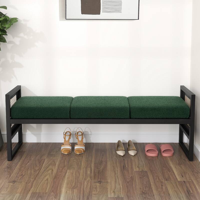 Fabric Upholstered Storage Bench for End of Bed, Entryway - 56.69"L x 16.93"W x 22.4"H