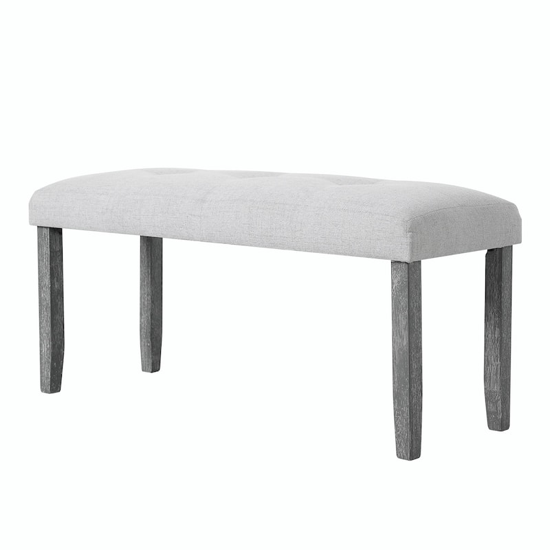 ​Tufted Linen Bench - 40" Multi-Purpose Seating