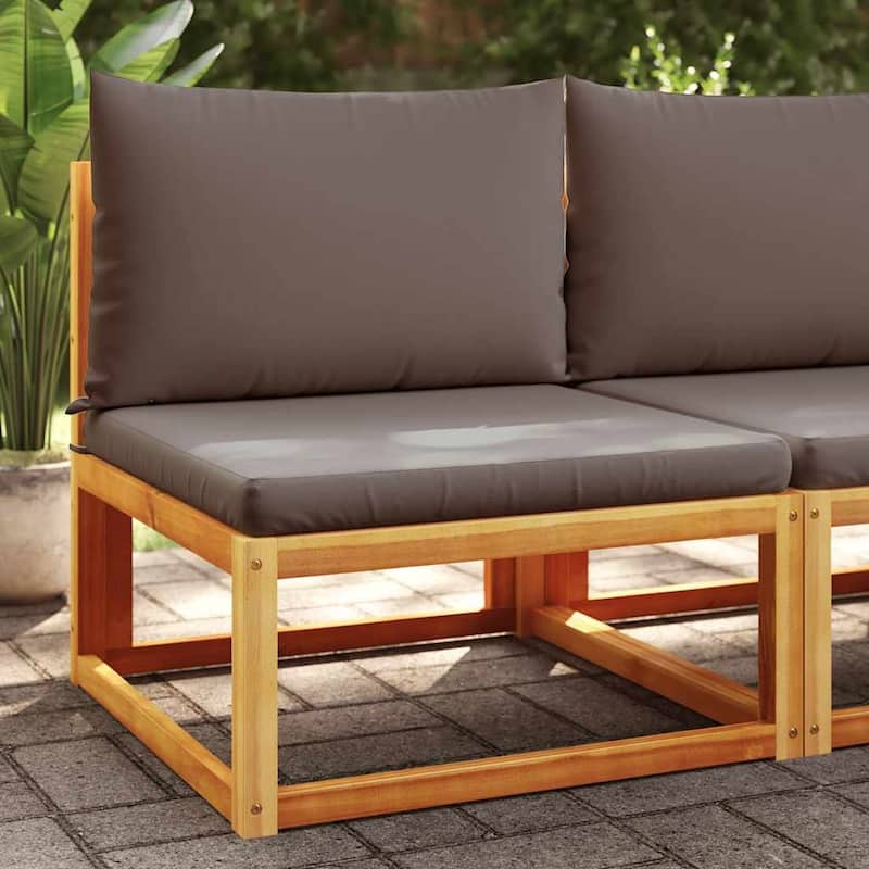 vidaXL Garden Sofa - 25.6 x 25.6 x 25.6 in - Gray