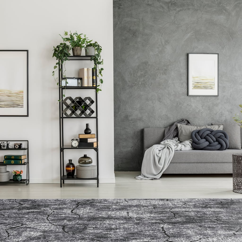 Milan Collection Abstract Stone Area Rug