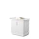 Option White, Bronze Trim, White Quartz Top