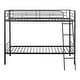 preview thumbnail 5 of 7, Furniture of America Landers Modern Twin over Twin Metal Bunk Bed with Attached Angled Ladder