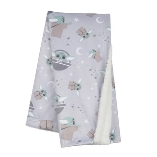 Lambs Ivy Star Wars Cozy Friends Baby Yoda Grogu Fleece Baby