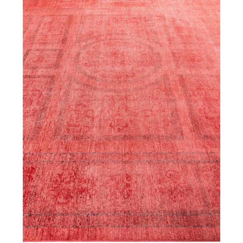 Overdyed One-of-a-Kind Hand-Knotted Area Rug - Pink - 9' 2" x 11' 9"