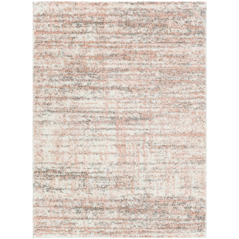 Livabliss Alonzo Plush Heathered Stripe Area Rug