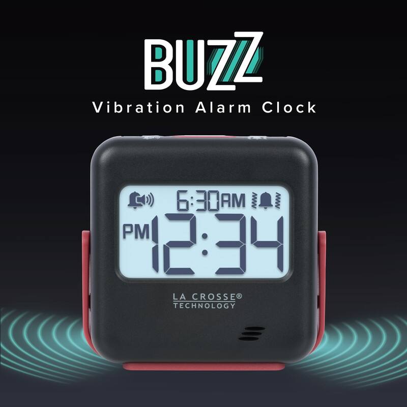 La Crosse Technology Digital Buzz Alarm Clock with Vibration, 617-147