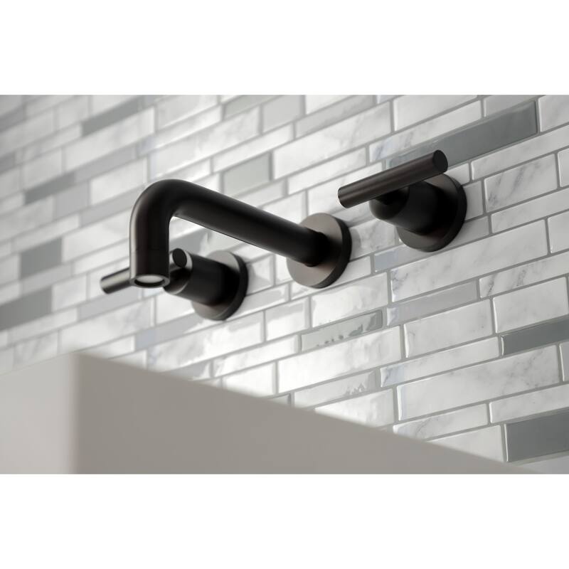 Manhattan Two-Handle 3-Hole Wall Mount Bathroom Faucet