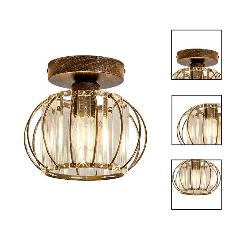 Modern bedroom ceiling fixtures bronze flush mount lamp metal ceiling light - N/A