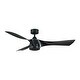 preview thumbnail 7 of 17, Fanimation Klear 56 inch Indoor/Outdoor Smart Ceiling Fan with LED CCT Select Light Kit and Remote - Black