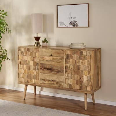 3 Drawer Wood Sideboard Cabinet With 2 Door