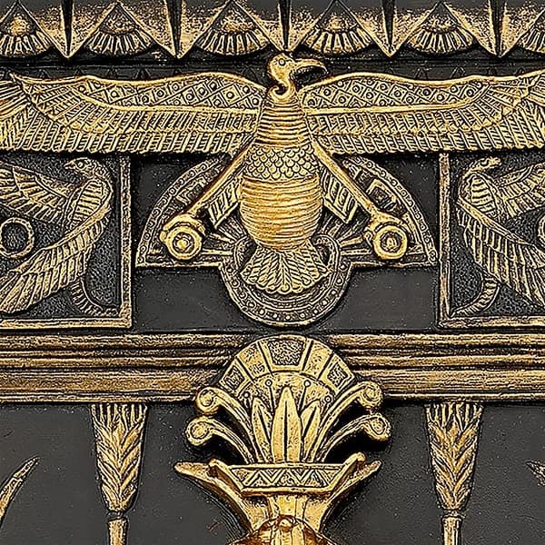 Primo Piano Di Una Statua Antica Di Faraone Egizio Immagine Stock