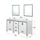 preview thumbnail 15 of 23, Ziva 72 in W x 22 in D White Double Bath Vanity, White Quartz Top, Faucet Set and 30 in Mirrors