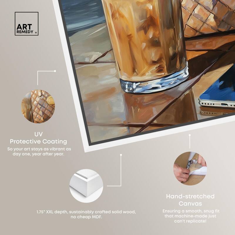 Out For Some Iced Coffee Canvas by Art Remedy