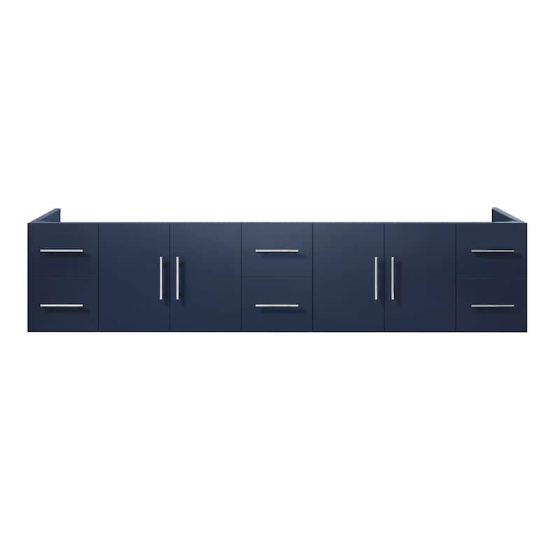 Geneva 84 in. W x 22 in. D Glossy White Double Bath Vanity