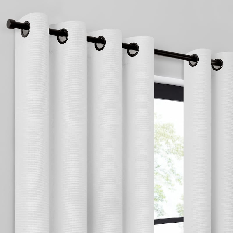 Umbra Ottoman Textured Solid 100% Blackout Grommet Curtain Panel