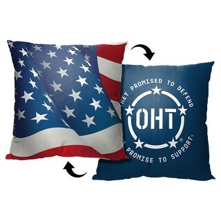 Operation Hat Trick Flag Sway 18 Inch Throw Pillow