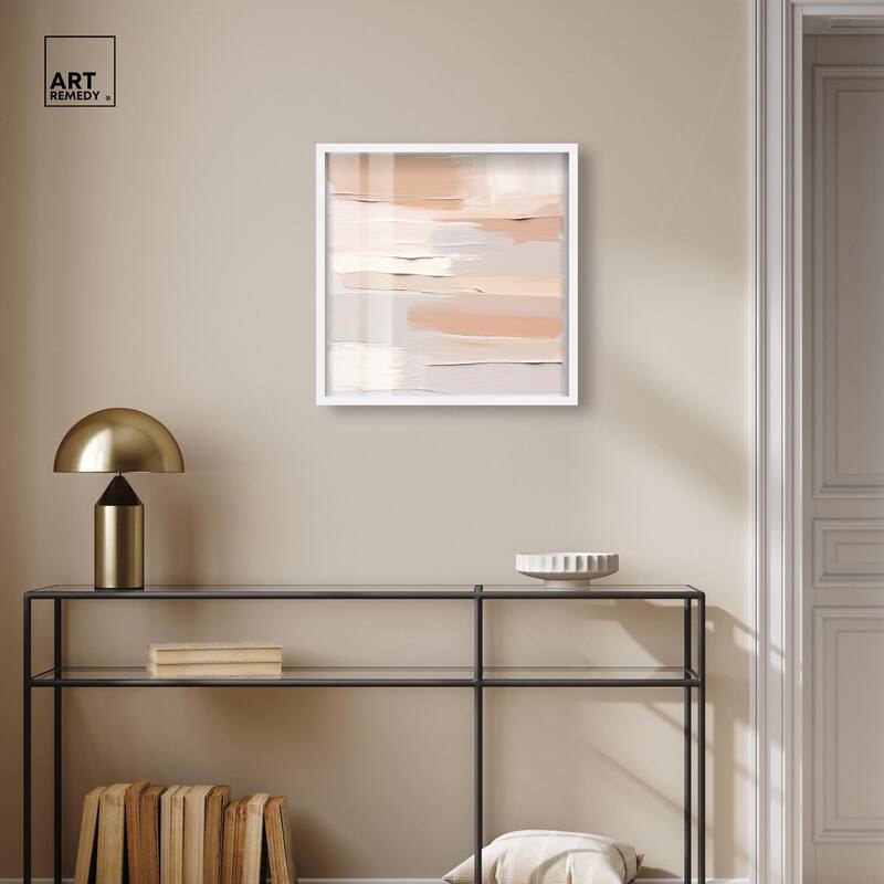 Roseate Cream Tones I Shadowbox by Art Remedy