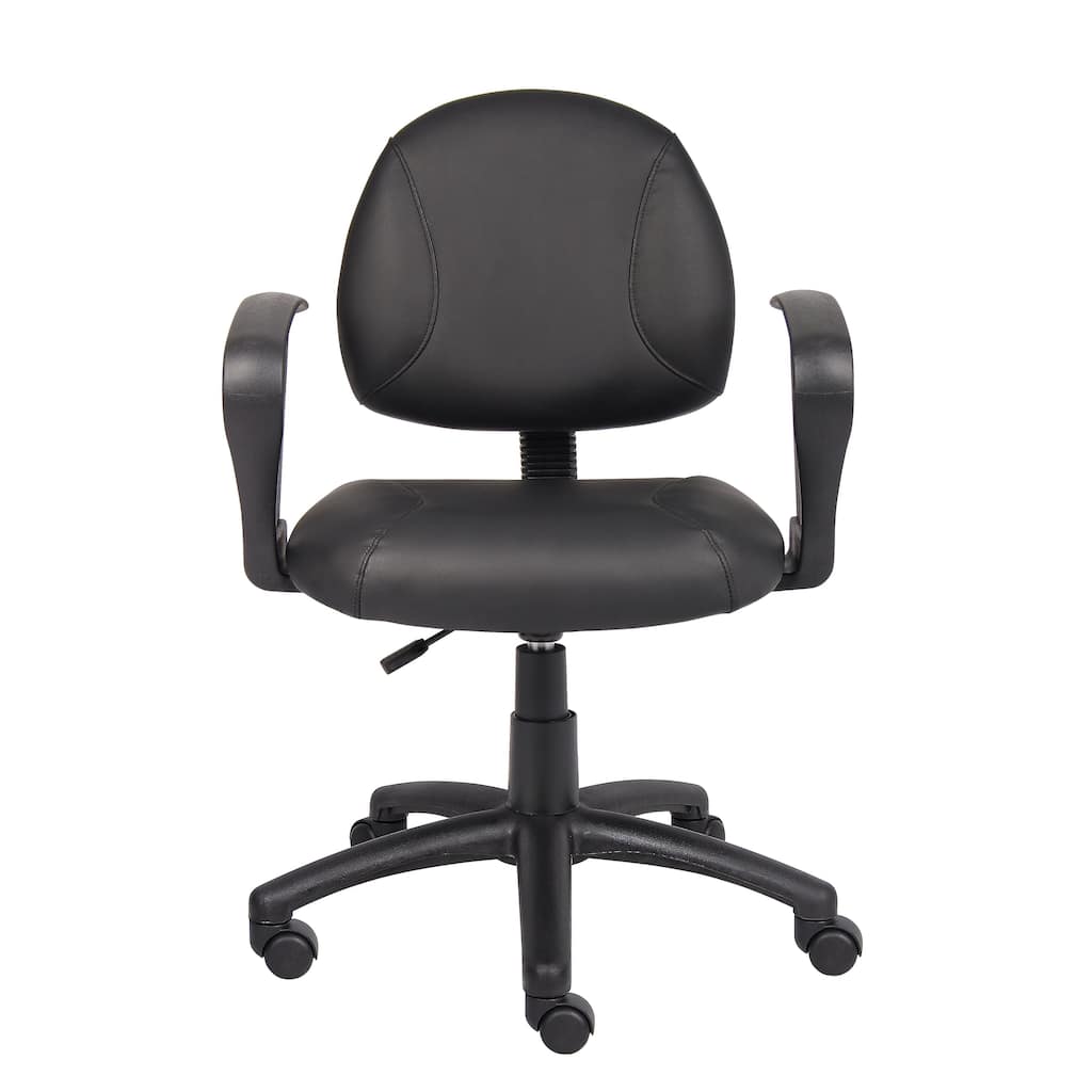 Boss Black Posture Chair with Loop Arms