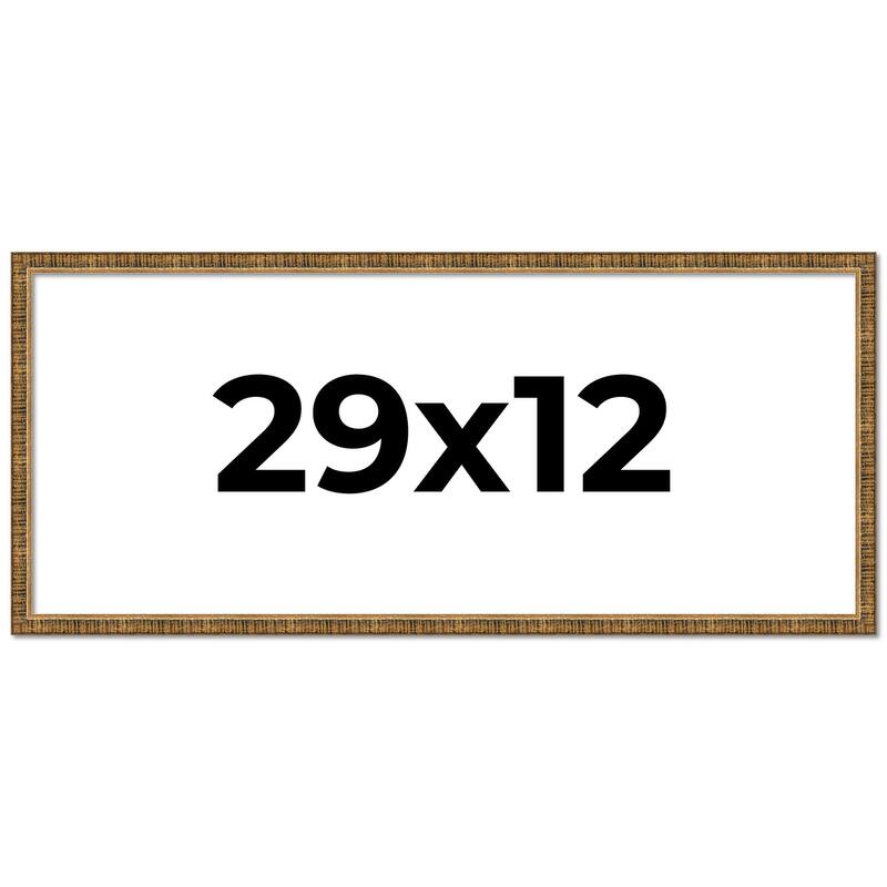 29x12 Frame Gold Solid Wood Picture Frame - Complete Modern Photo