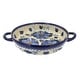 preview thumbnail 9 of 13, Blue Rose Polish Pottery 152 Vena Small Round Baker with Handles Daisy Surprise