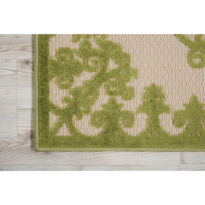 Nourison Aloha Modern Medallion Scroll Indoor / Outdoor Area Rug