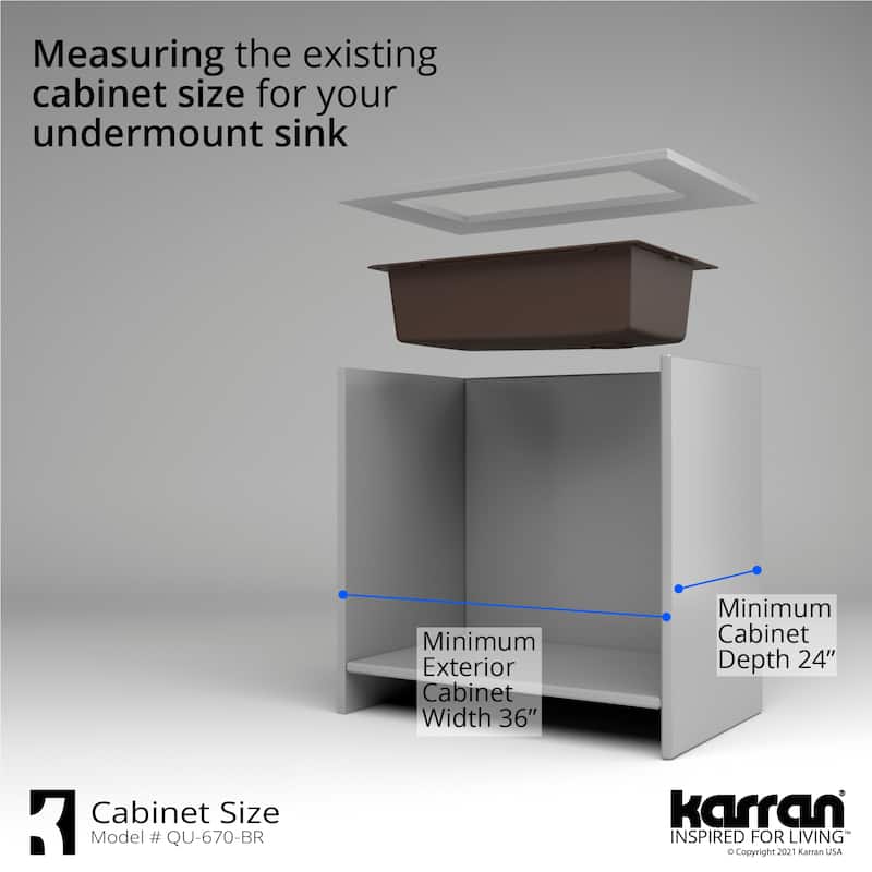 Karran Undermount Quartz 32 in. Single Bowl Kitchen Sink Kit