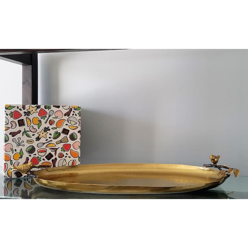 Songbird oval tray - 18 x 10 1/4"