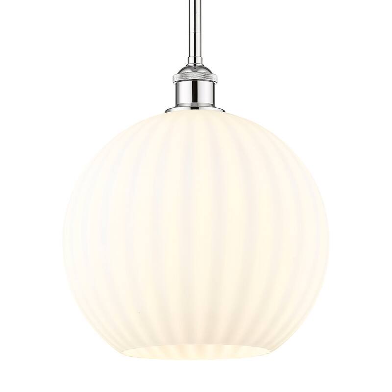 Innovations Lighting 616-1S 13 12 White Venetian Pendant White - Polished Chrome