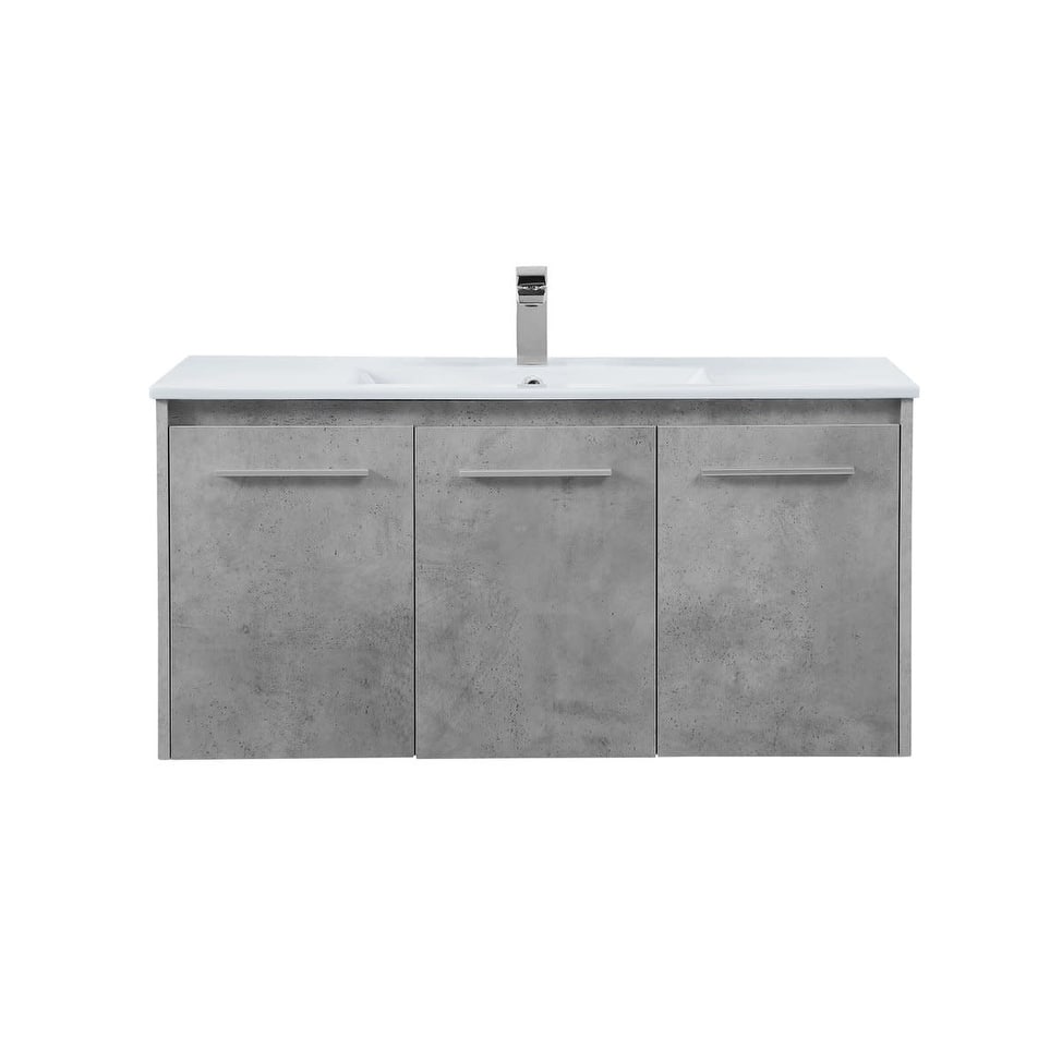 Elegant Lighting VF44040 Rasina 40" Wall Mounted Single Basin Vanity