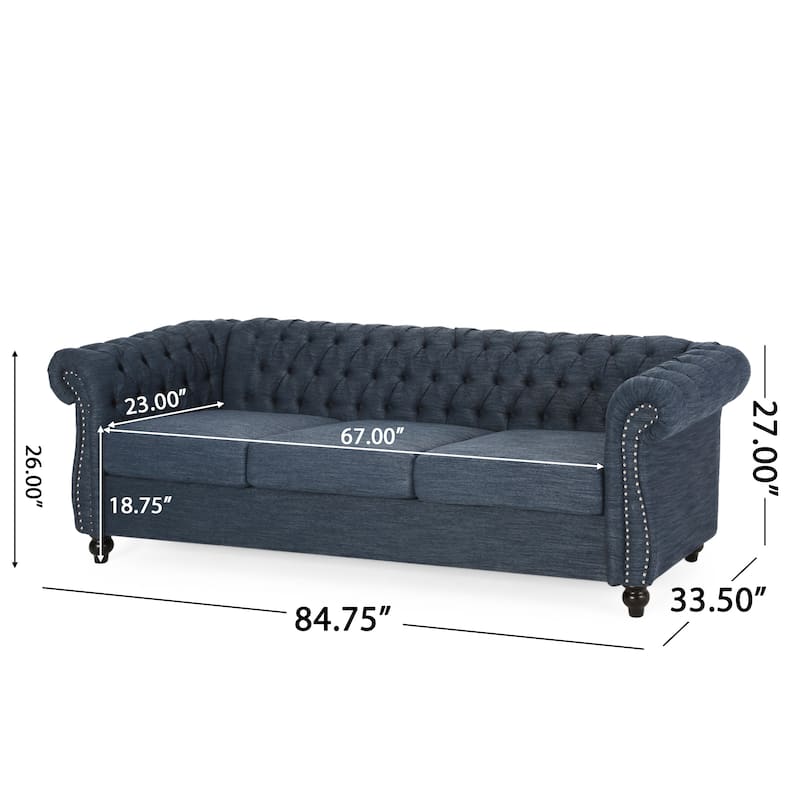 Parksley Tufted Chesterfield 3-seat Sofa by Christopher Knight Home