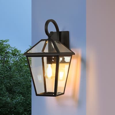 Set of 2 10" Outdoor Wall Lanterns