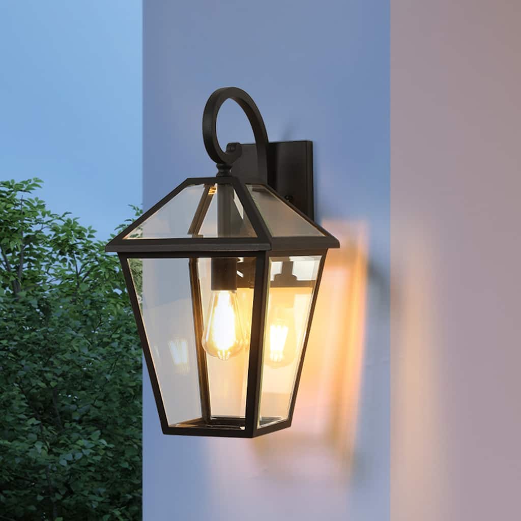 Set of 2 10" Outdoor Wall Lanterns