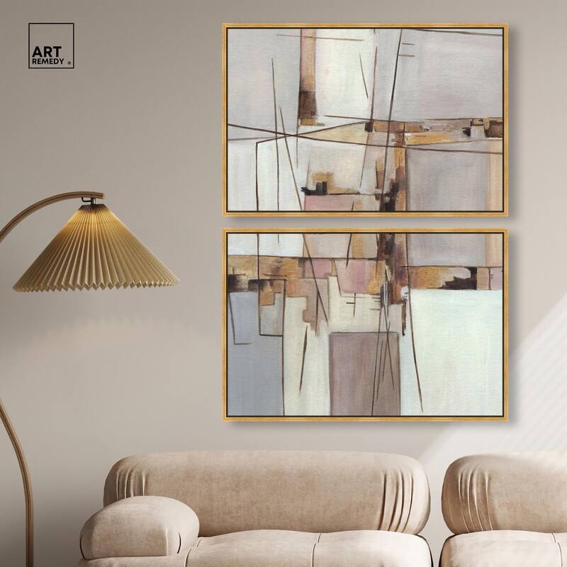 Unspoken Thoughts II Canvas Set of 2 by Art Remedy