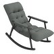 preview thumbnail 2 of 7, Cloth Rocking Chair Lunch Break Sofa Rocking Chair Modern Balcony Lounge Chair - N/A