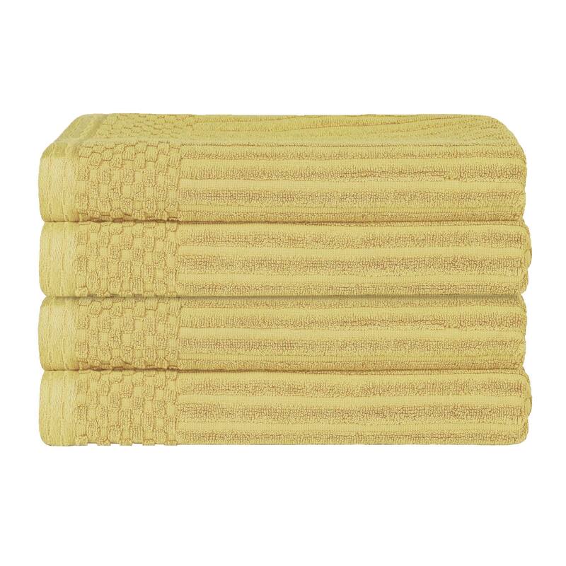 Superior Ribbed Cotton Absorbent Heavyweight Bath Towel Set