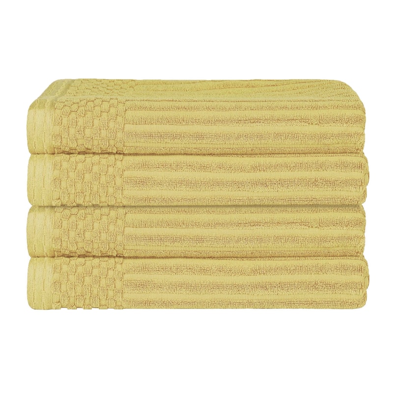 Superior Soho Ribbed Cotton Bath Towel Set of 4