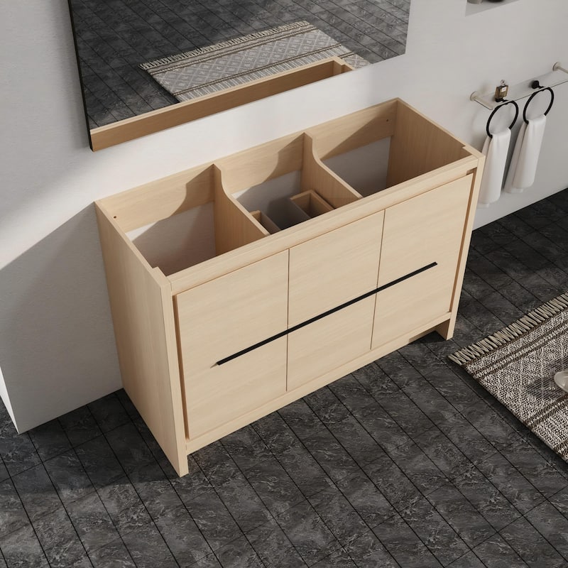 Malwee 24"/30"/36"/48"/60" Bathroom Vanity Without Sink, FreeStanding Vanity Cabinet with Soft Close Door and Drawer