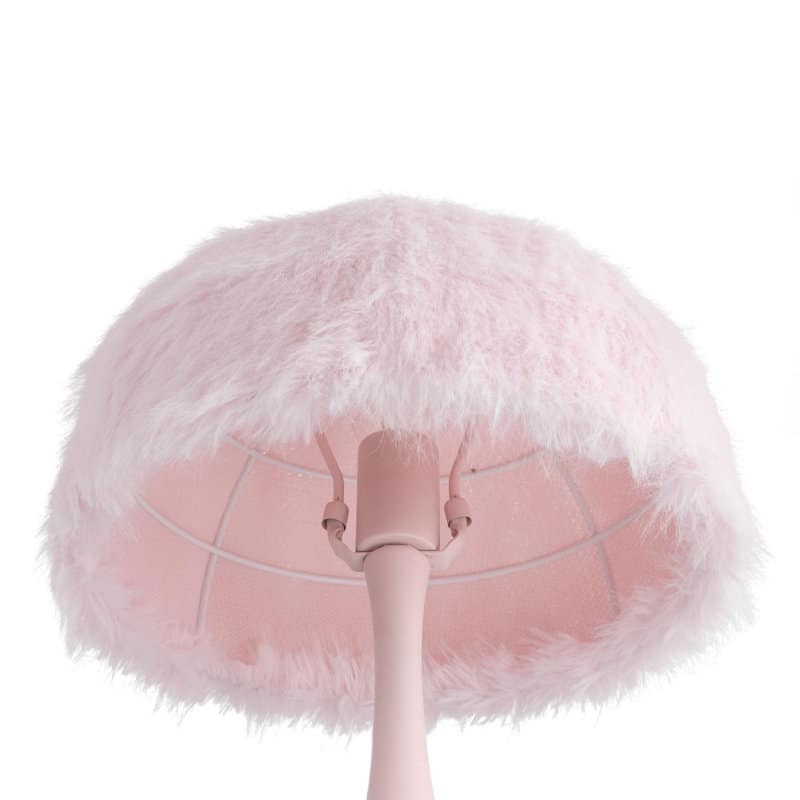 Acroma Teardrop Base Spherical Table Lamp with Feather Accents