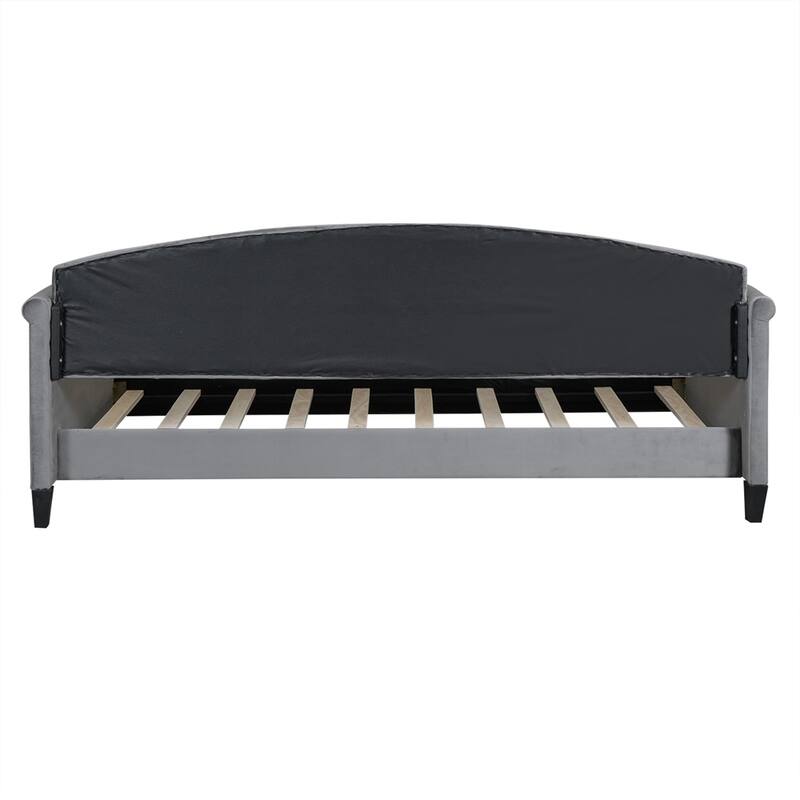 Twin Size Velvet Tufted Daybed with Wood Frame and Legs