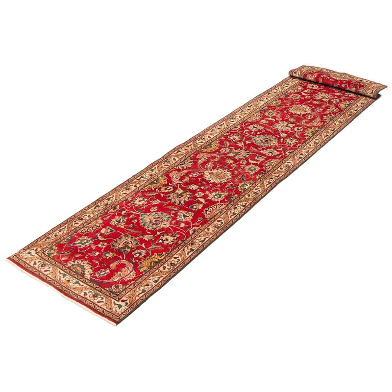ECARPETGALLERY Hand-knotted Kayseri Red Wool Rug - 2'11 x 13'0