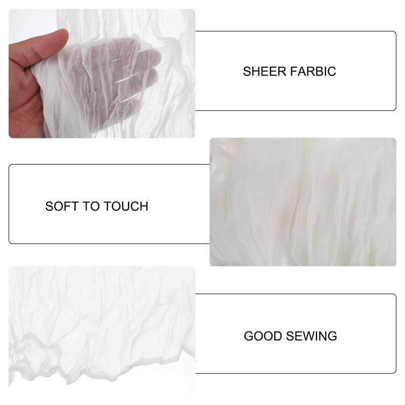 10Ft Cheesecloth Table Runner 35 x 118 Inch Rustic Gauze Tablecloth