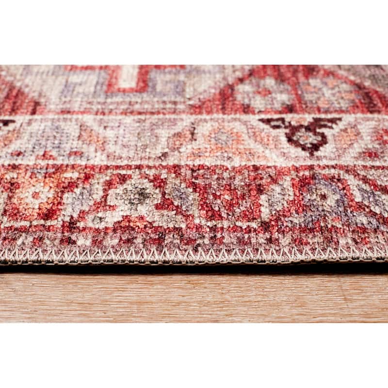 Terra by Obeetee Bergen Turkish Tile Red Rug